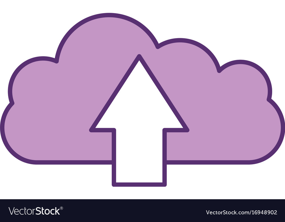 Cloud computing with arrow upload