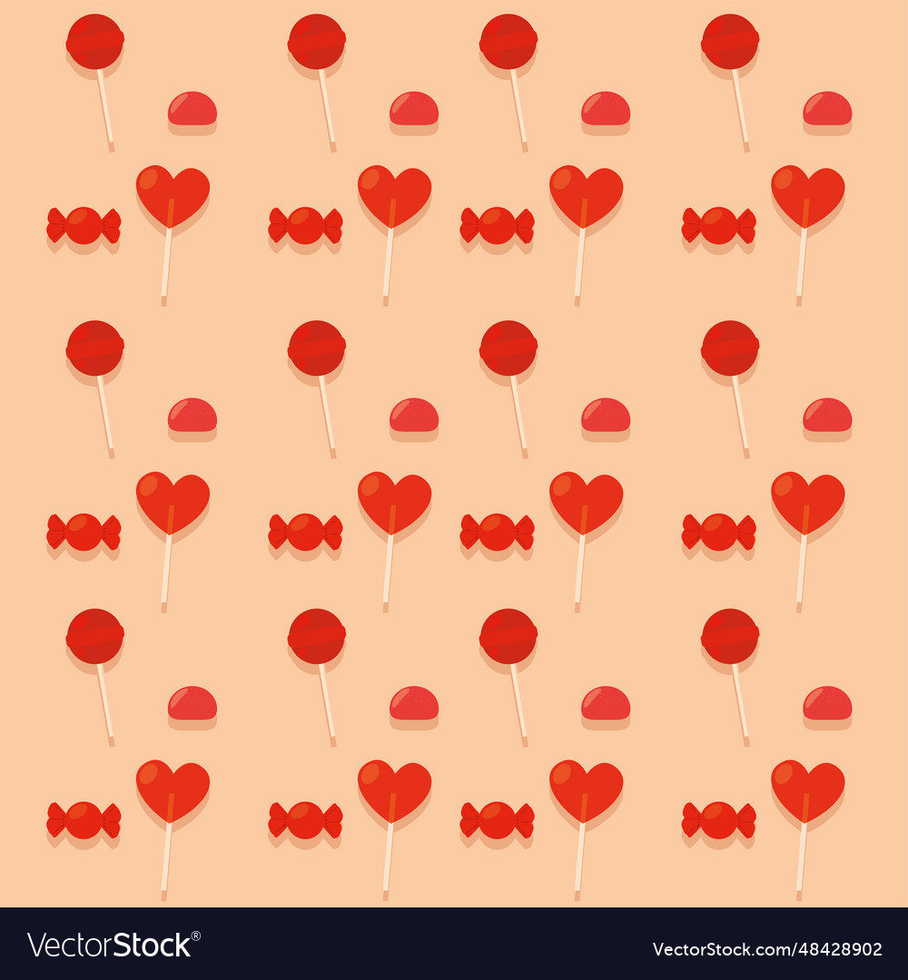 Colored seamless pattern background with lollipops