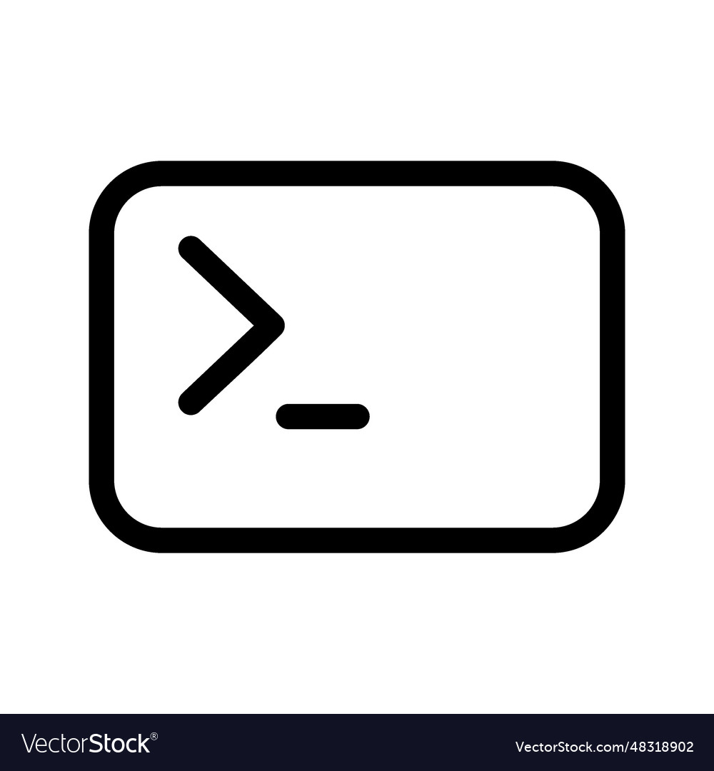 Command line icon vector image Command line icon