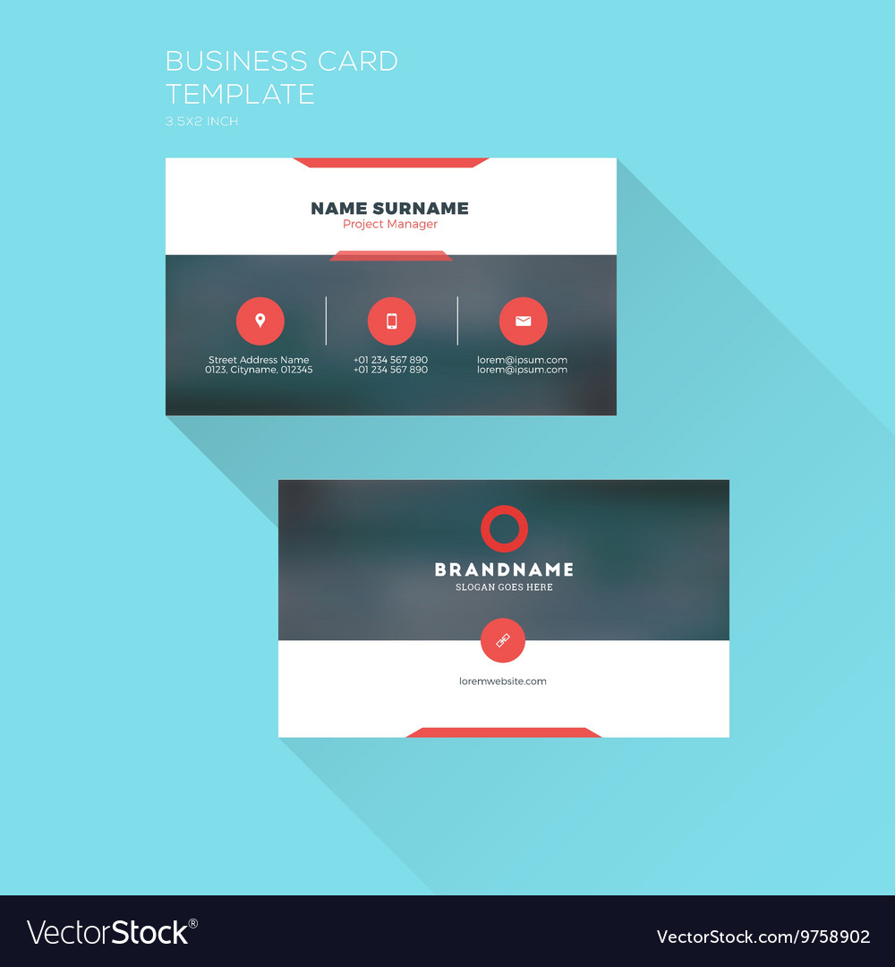 Corporate business card print template personal