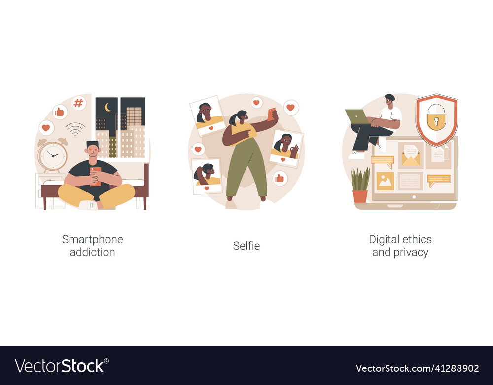 Digital behaviour abstract concept Vector Image Digital behaviour abstract concept