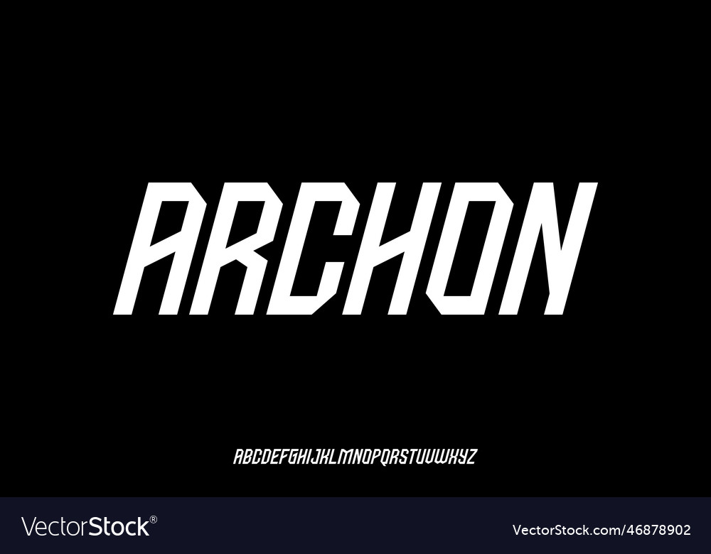 Futuristic slant condensed alphabets display font
