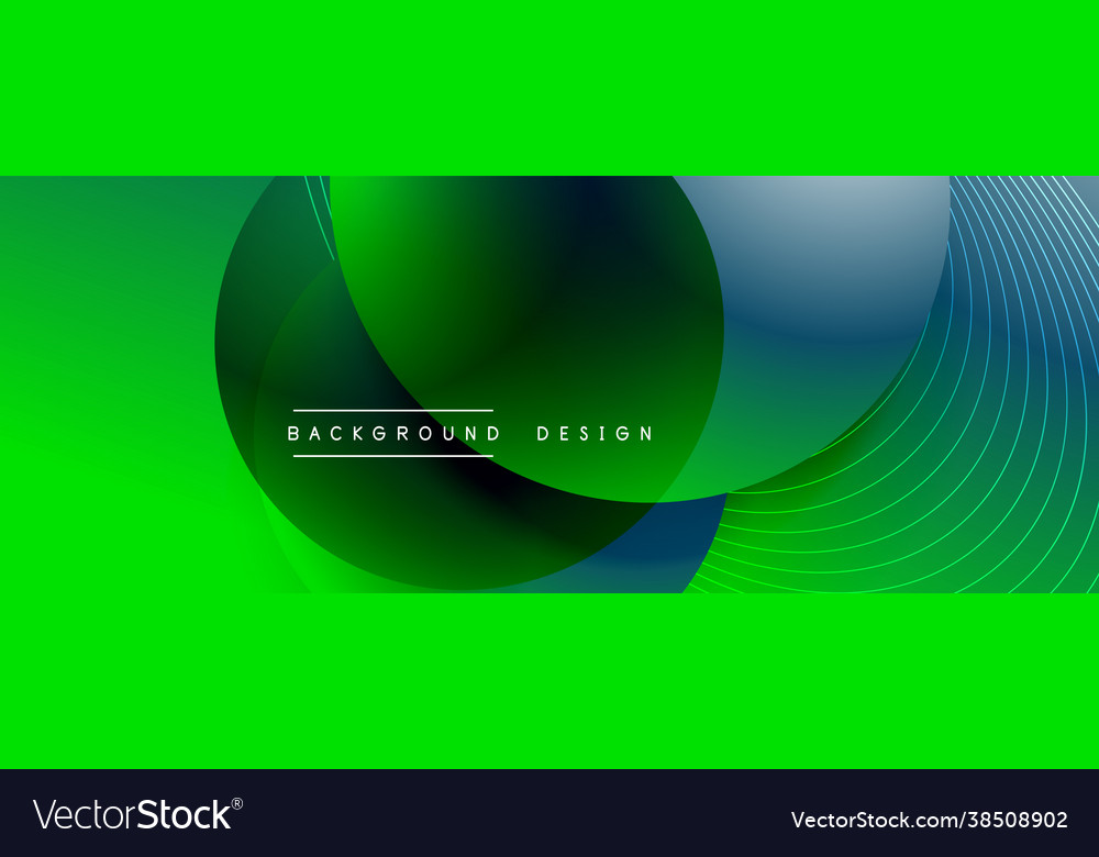 Gradient circles with shadows techno vector image Gradient circles with shadows techno