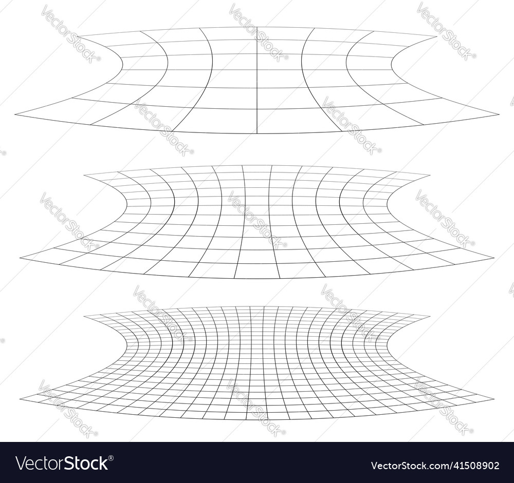 Graticule grid mesh plane with deform distortion Vector Image Graticule grid mesh plane with deform distortion