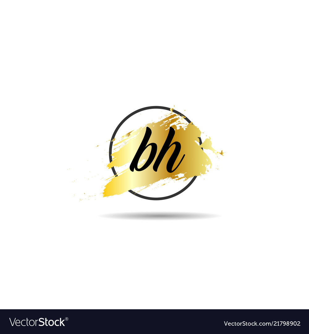 initial letter bh logo template design royalty free vector