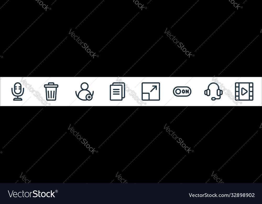 Ui line icons linear set quality vector image Ui line icons linear set quality