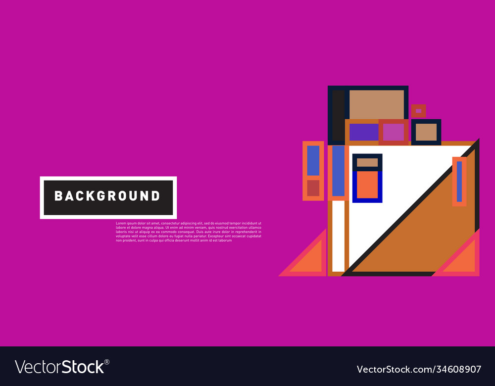 Abstract colorful rectangle background for banner vector image Abstract colorful rectangle background for banner