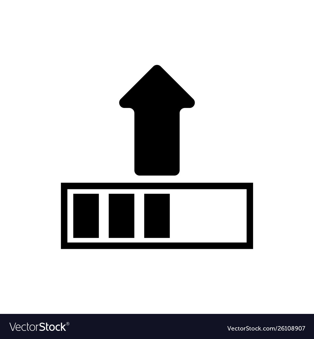 Black loading icon isolated on white background