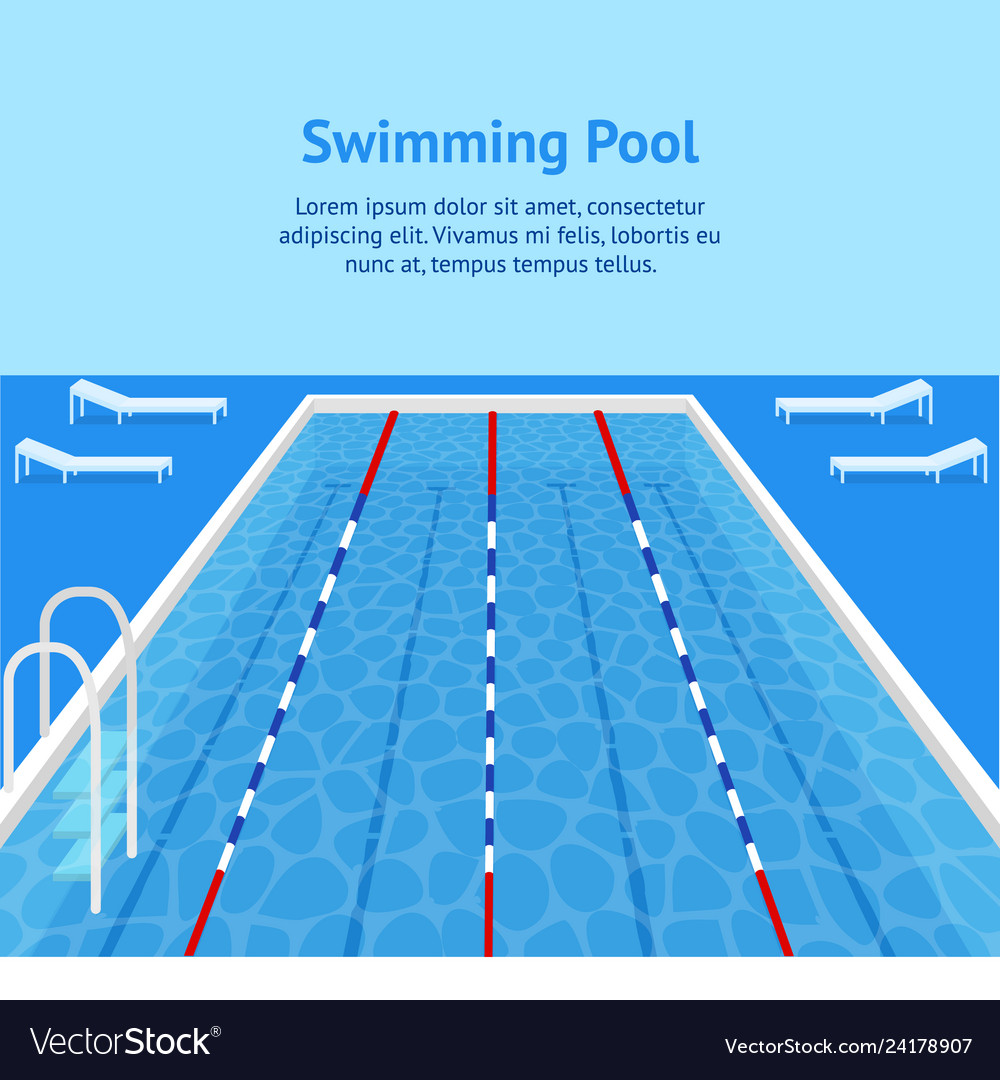 Cartoon Swimming Pool Poster
