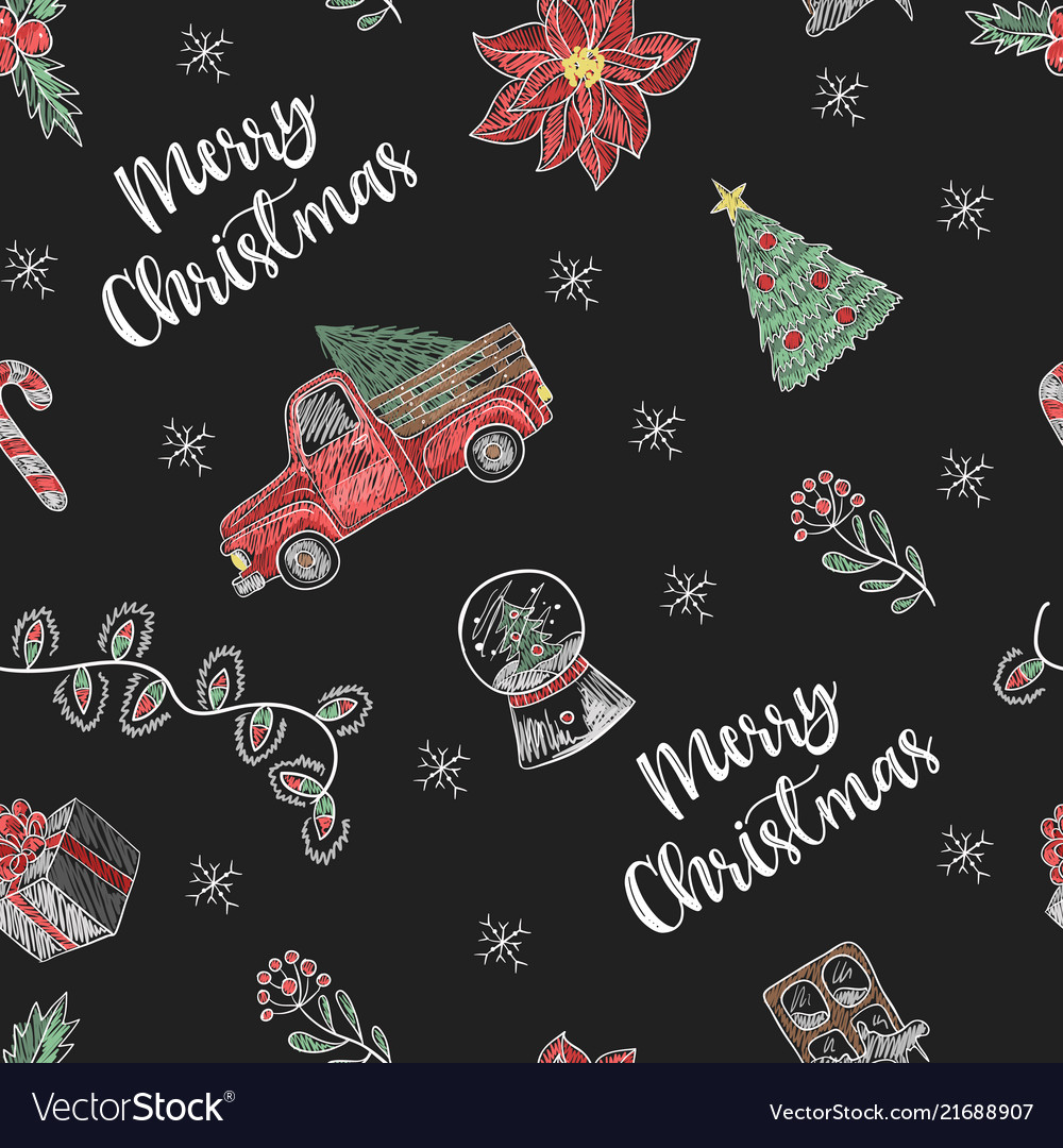 Chalkboard Christmas Pattern