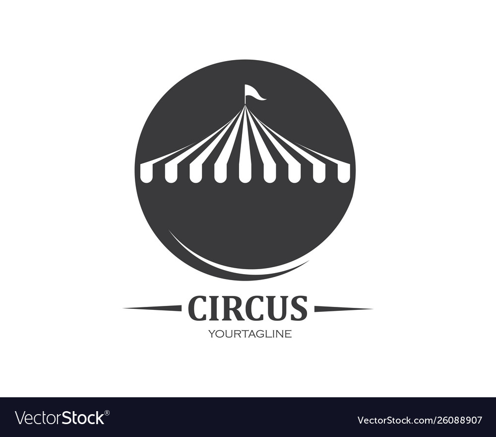 Circus tent logo template Royalty Free Vector Image