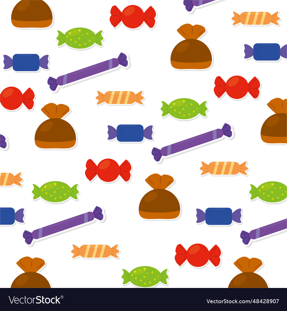 Colored seamless pattern background with different