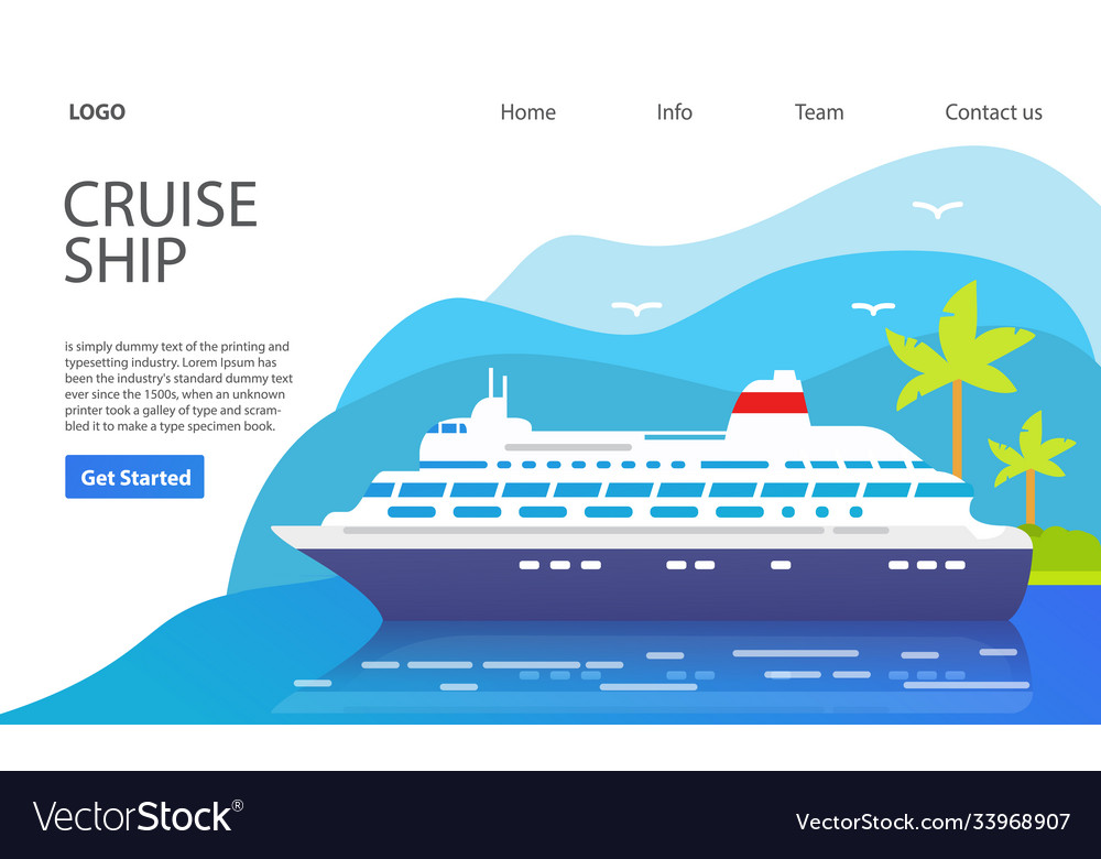 Cruise ship landing page template web