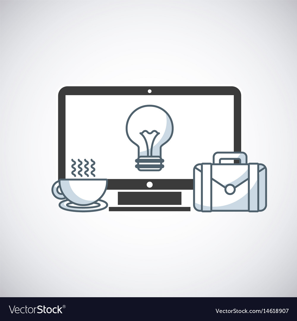 Desktop computer technology icon