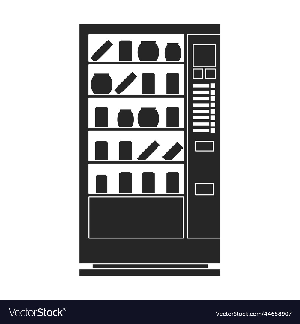 Food vending iconblack logo isolated