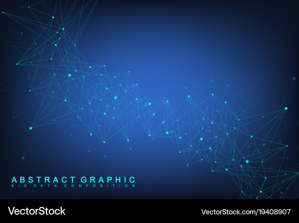 Global network connection and big data Royalty Free Vector