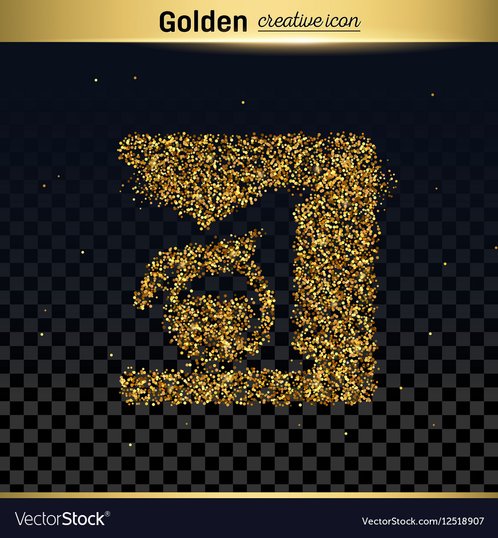 Gold glitter icon