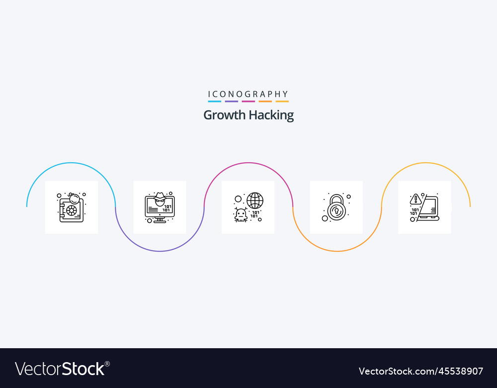 Hacking line 5 icon pack including decode secure