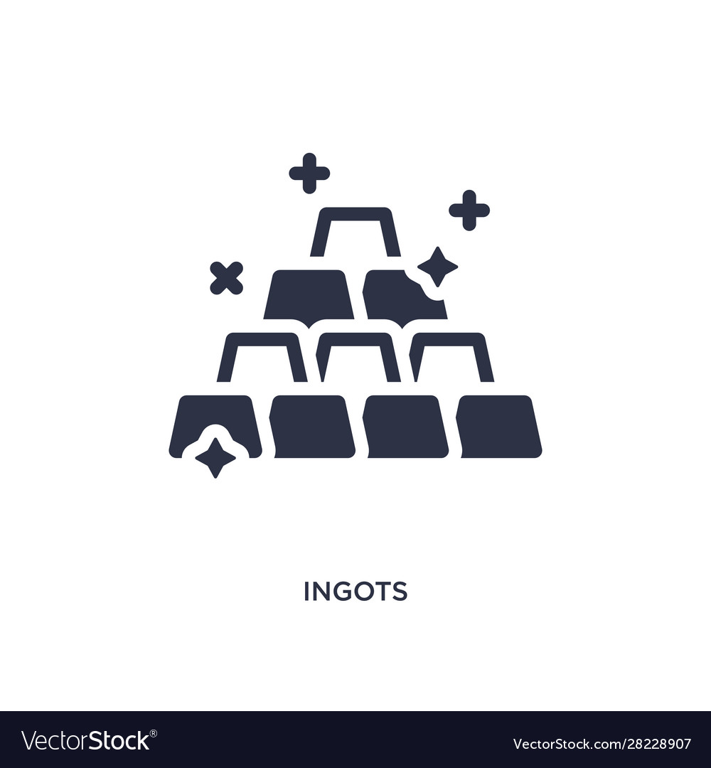 Ingots icon on white background simple element vector image Ingots icon on white background simple element
