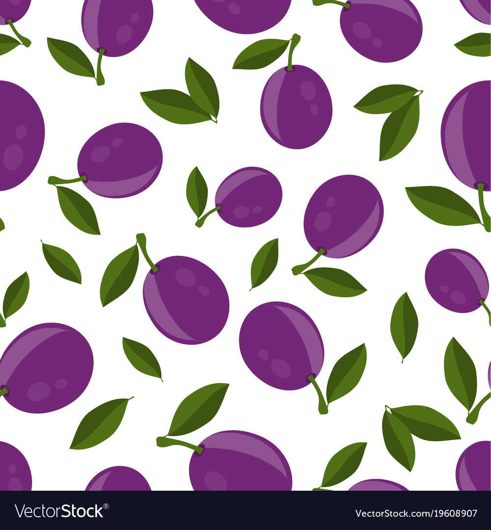 Pattern with plums