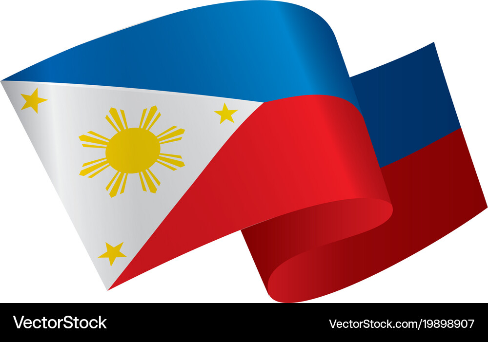 Philippines flag Royalty Free Vector Image - VectorStock