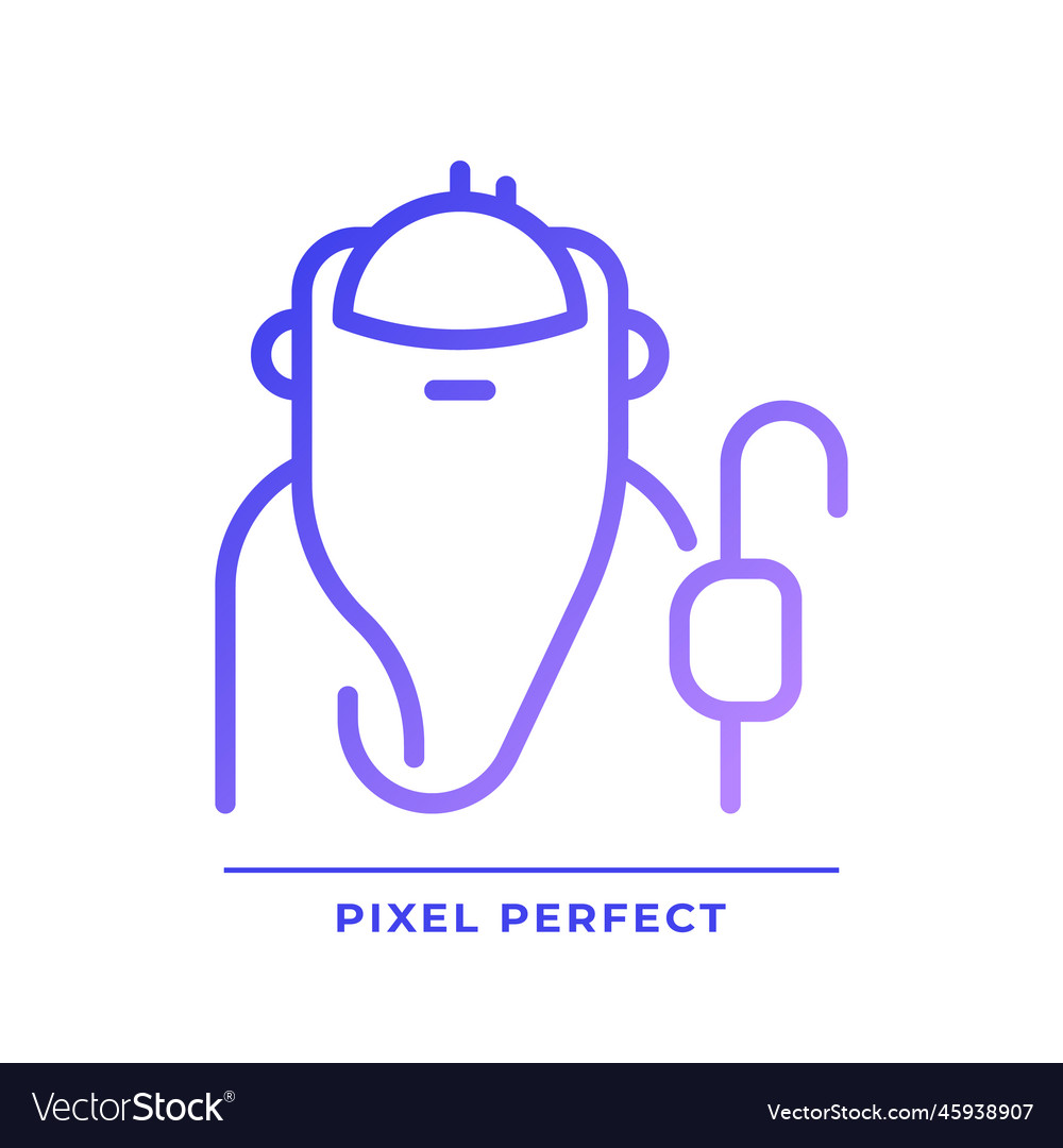 Sage pixel perfect gradient linear icon vector image Sage pixel perfect gradient linear icon