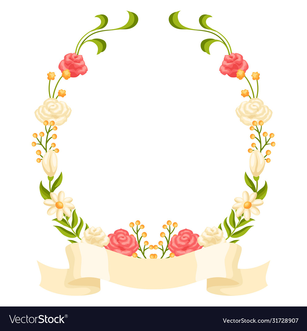 Wedding frame for invitation or greeting card Vector Image