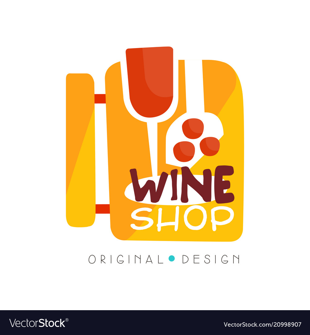 Wein Shop Logo Design Vorlage Weinladen