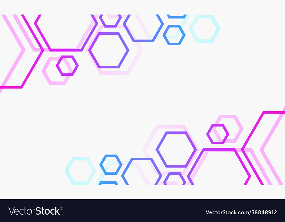 Abstract geometric shape hexagon background vector image Abstract geometric shape hexagon background