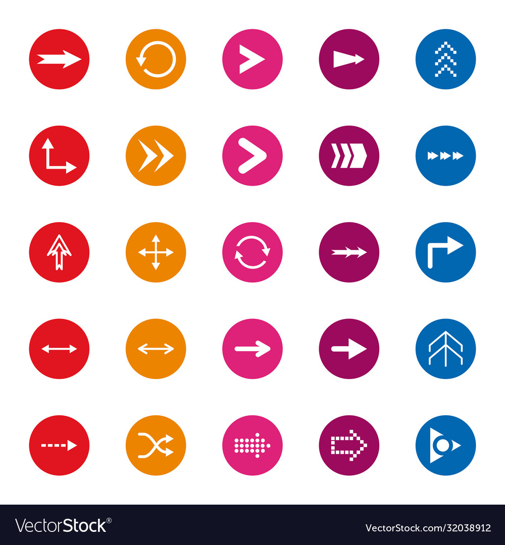 Arrows with different directions block style icon