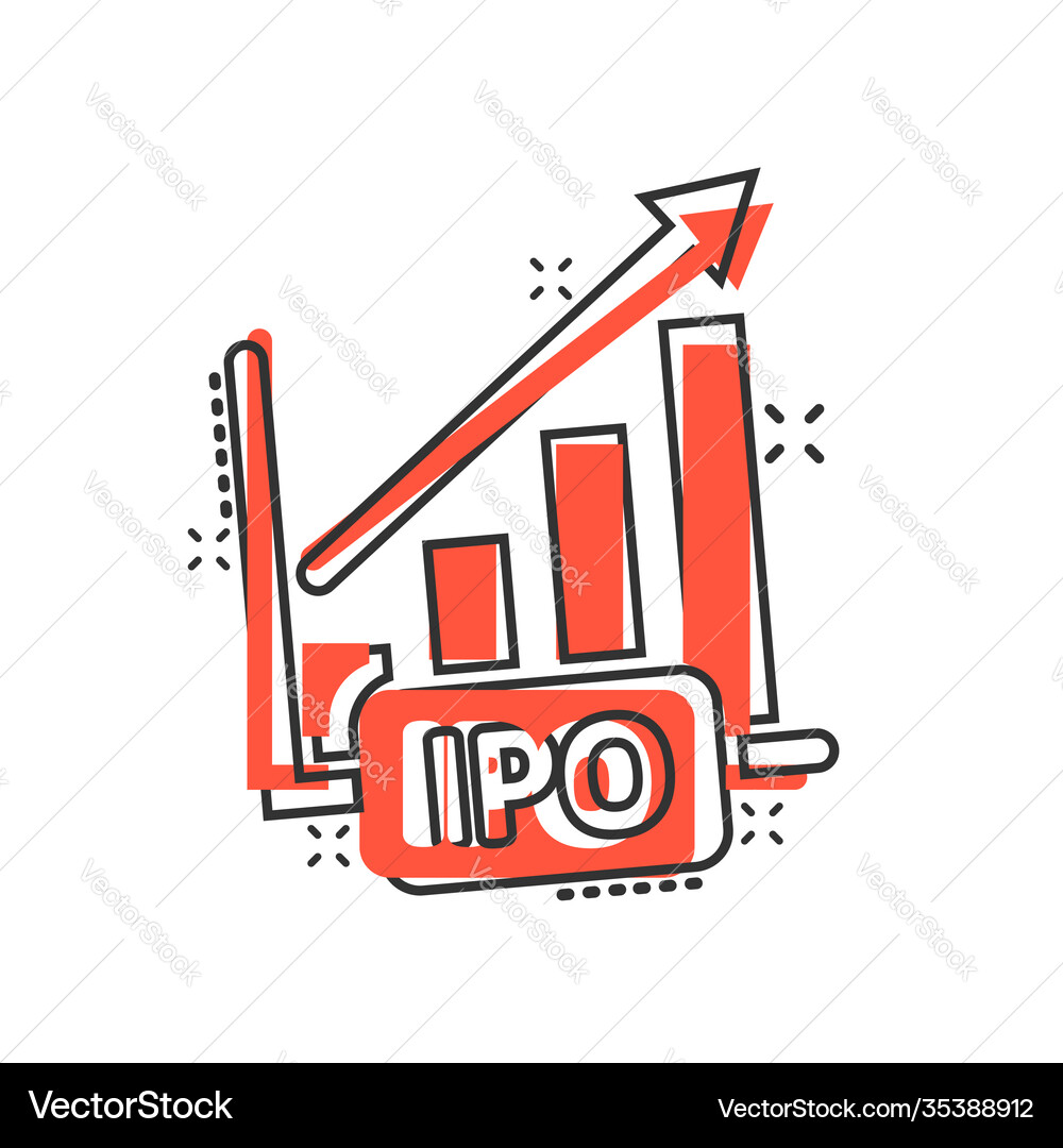 Chart graph icon in comic style arrow grow Vector Image