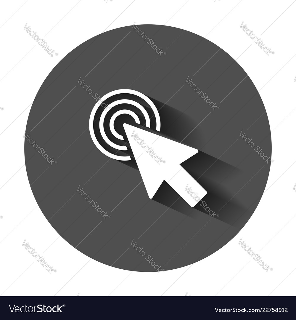Computer mouse cursor icon in flat style arrow vector image Computer mouse cursor icon in flat style arrow