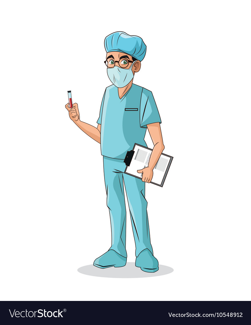 Doctor man cartoon design Royalty Free Vector Image