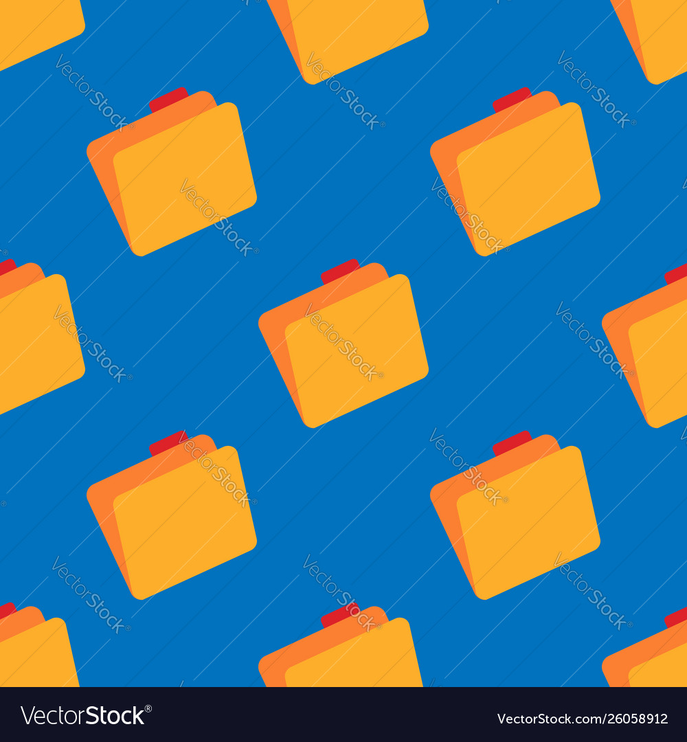 Folder symbol seamless pattern icon vector image Folder symbol seamless pattern icon
