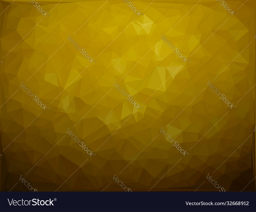 Golden yellow background low poly Royalty Free Vector Image