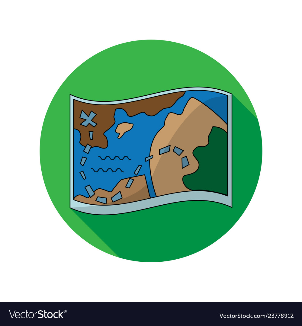 Map icon with a mark vector image Map icon with a mark