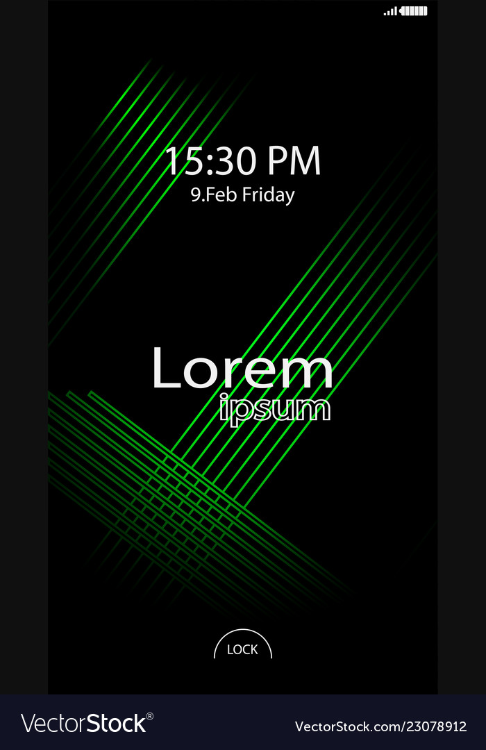 Modern Lock Screen App Interface