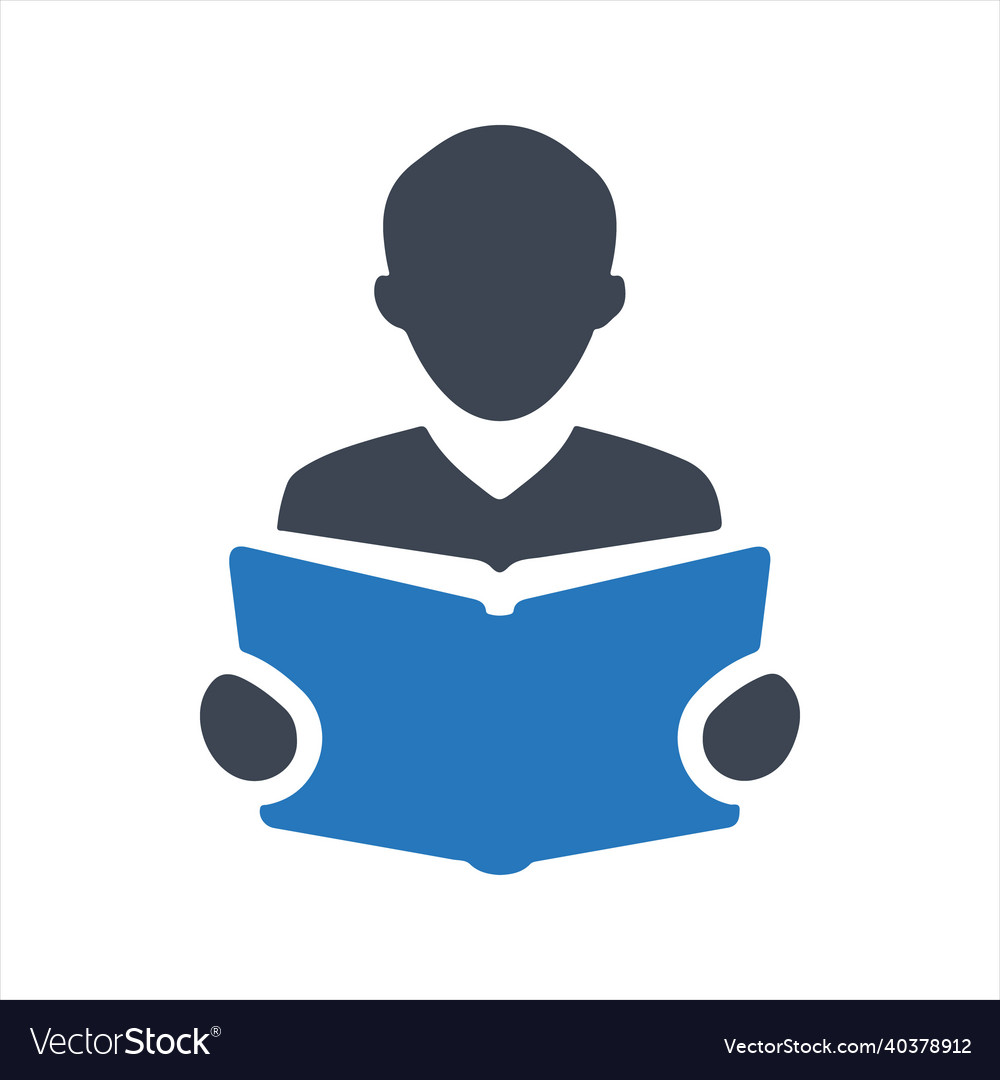 read book icon vector