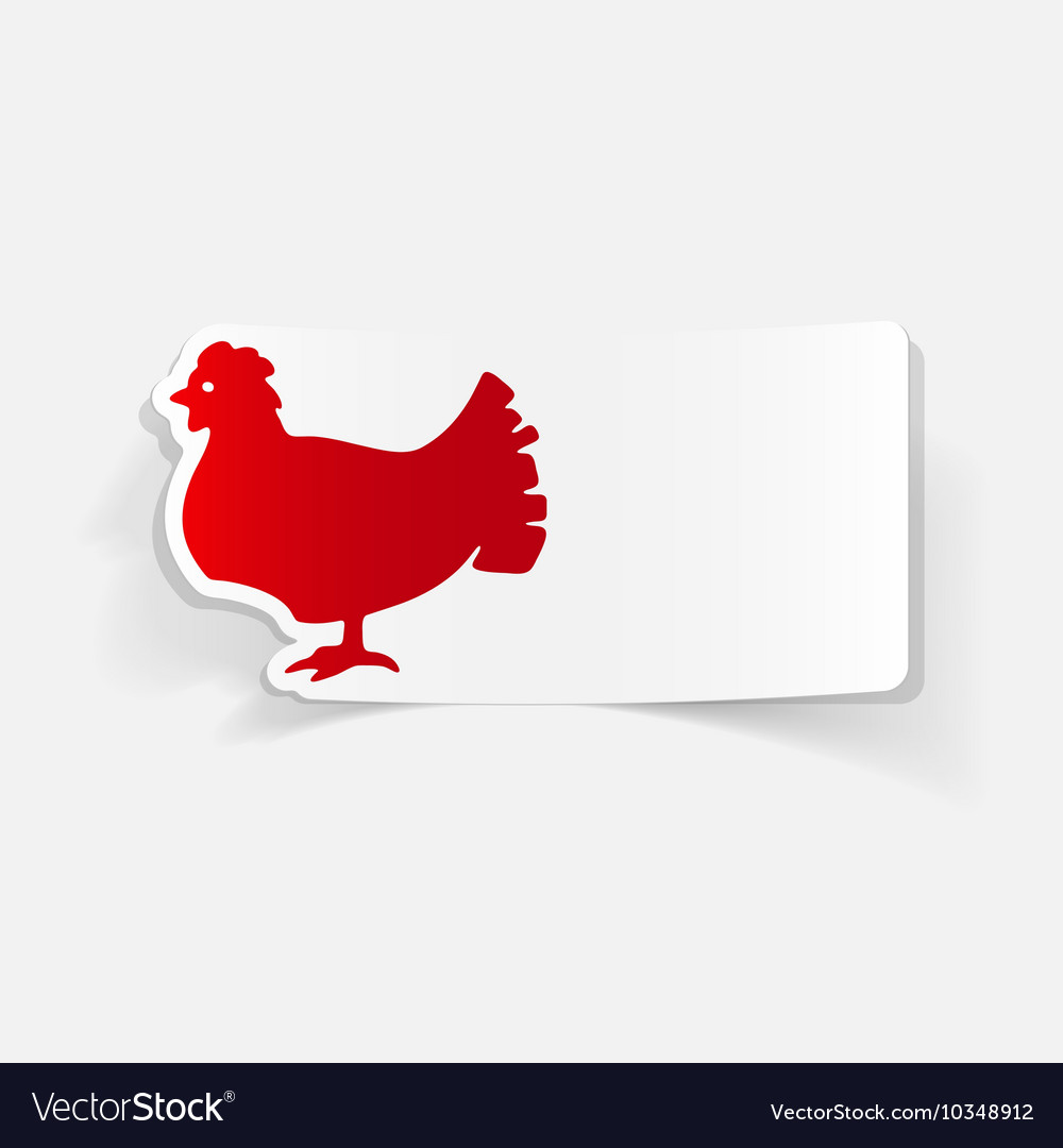 Realistic design element chicken