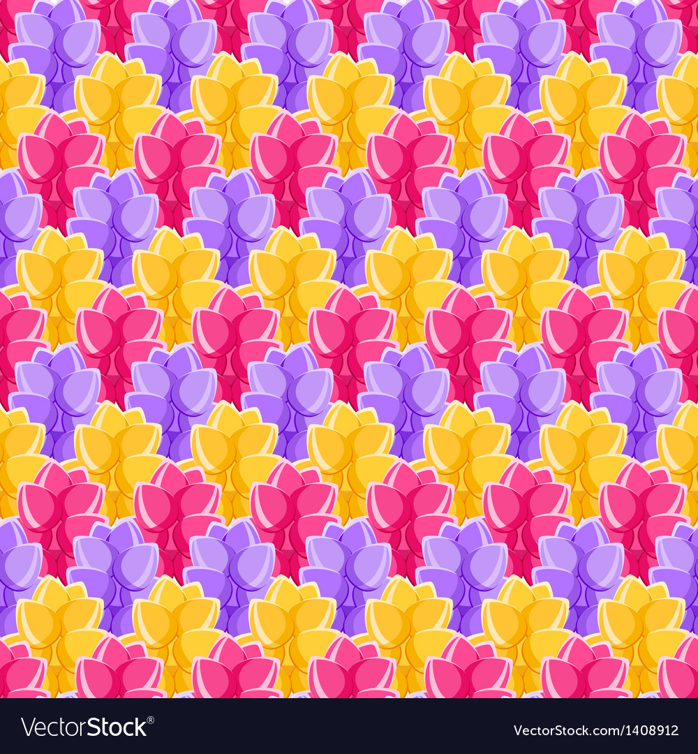 Seamless pattern with plant in a row