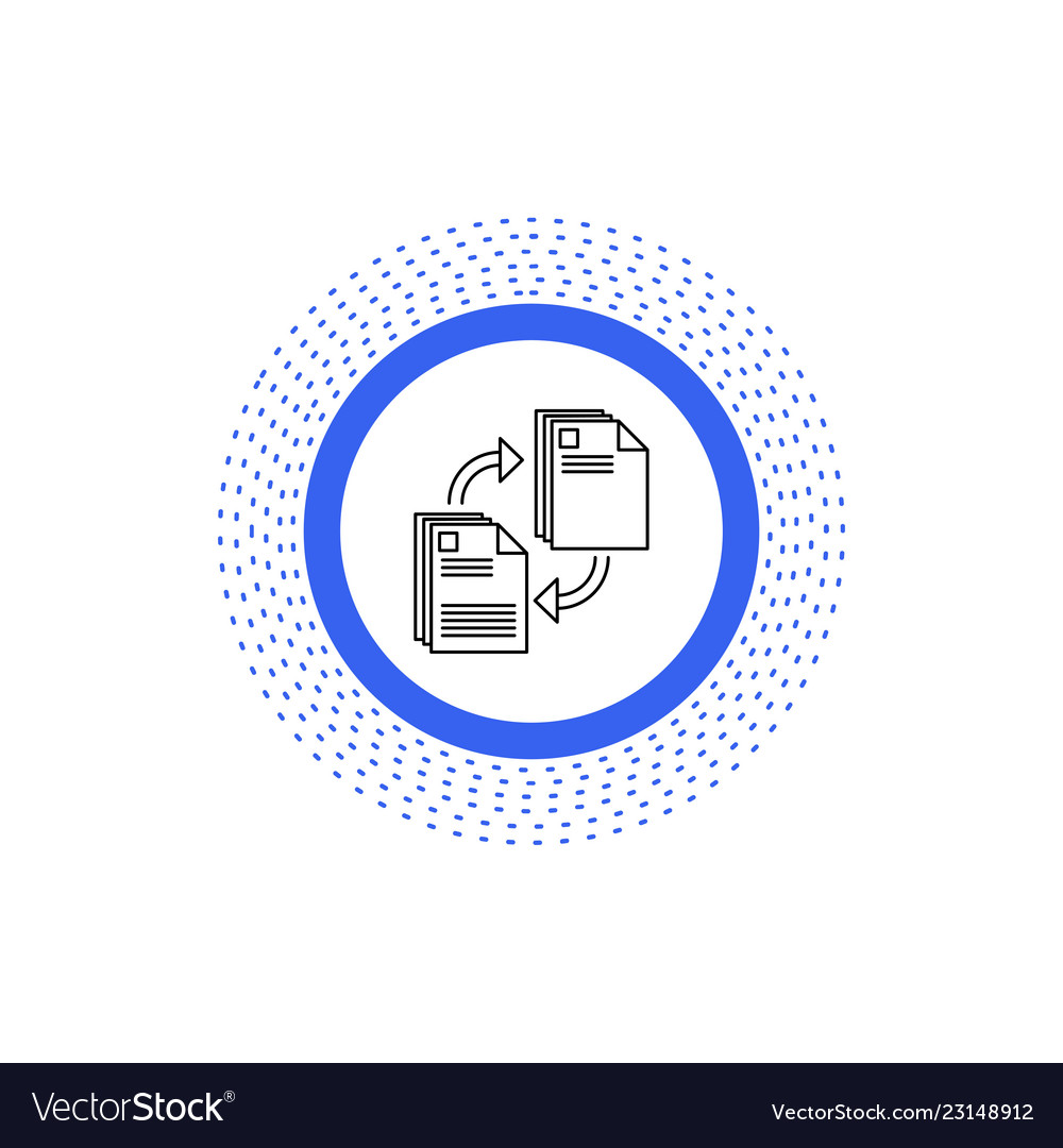 Sharing share file document copying line icon vector image Sharing share file document copying line icon