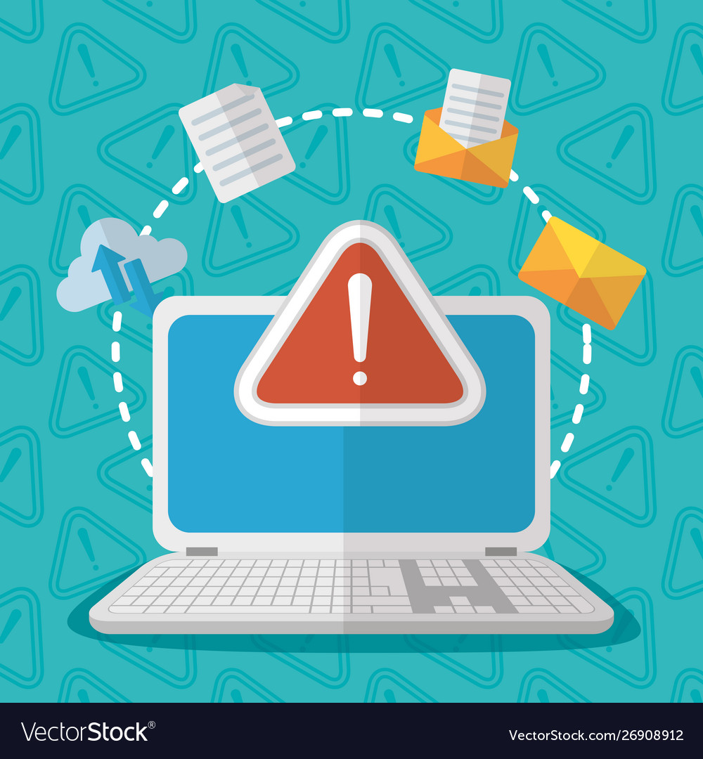 Technology internet security flat design Vector Image