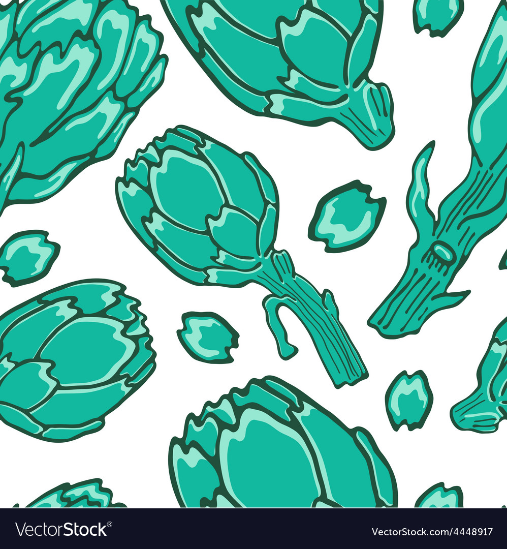A colorful artichokes seamless pattern