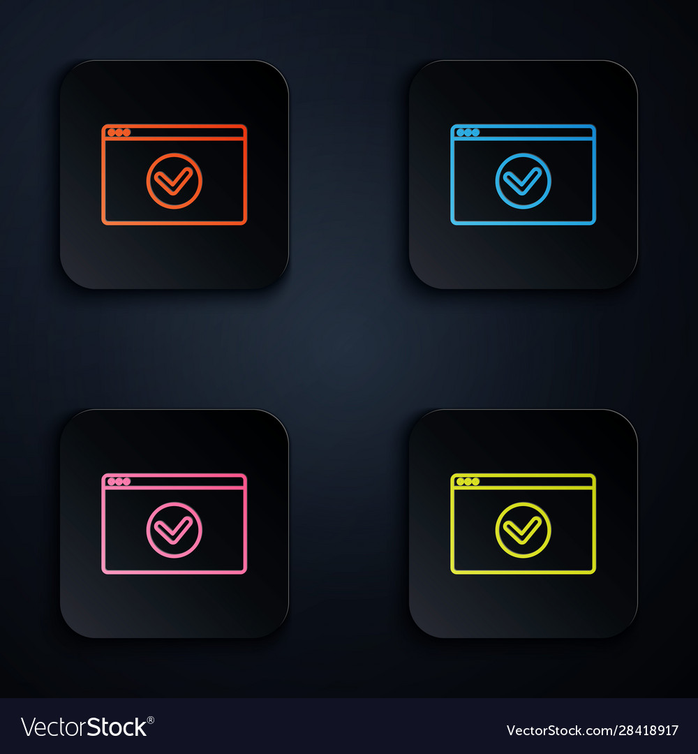 Color neon line secure your site with https ssl vector image Color neon line secure your site with https ssl