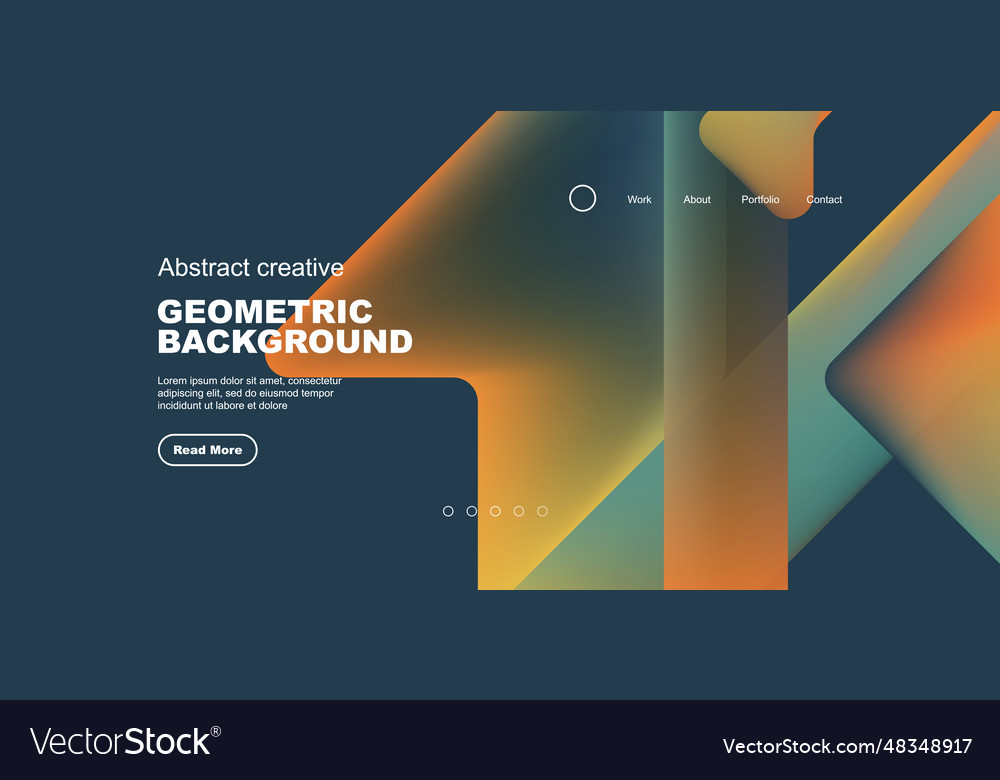 Fluid gradient triangles landing page background vector image Fluid gradient triangles landing page background