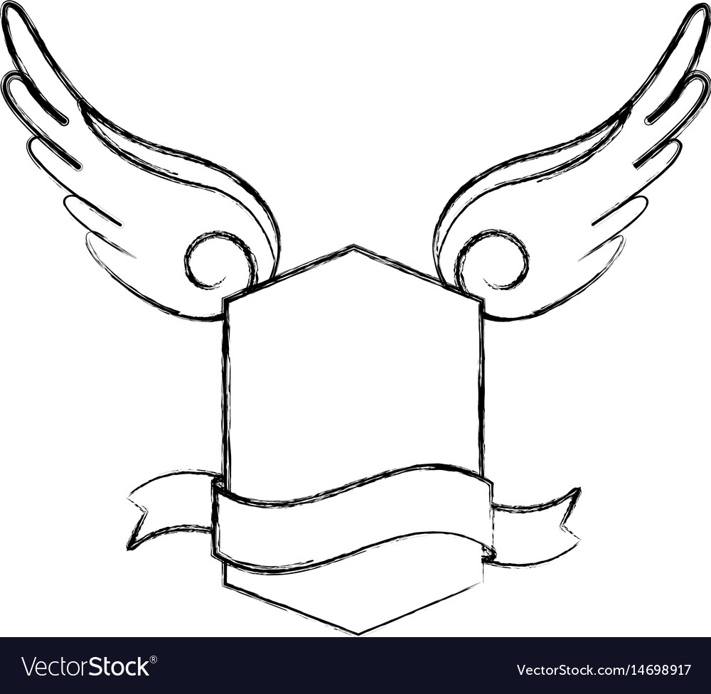 Frame with wings icon Royalty Free Vector Image