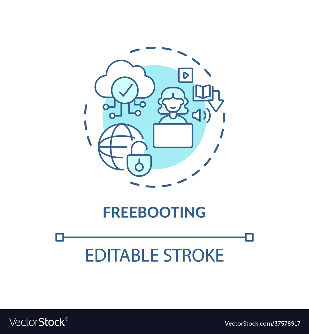 Freebooting concept icon vector image Freebooting concept icon
