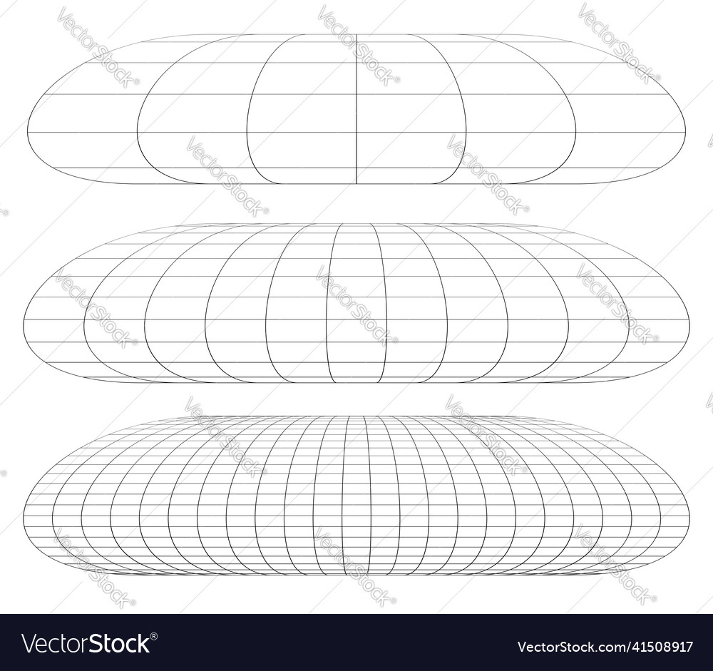Graticule grid mesh plane with deform distortion