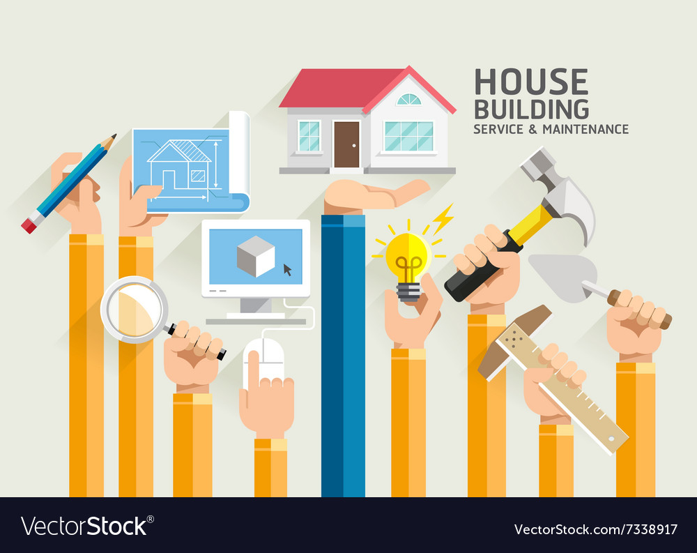 house-building-service-and-maintenance-royalty-free-vector