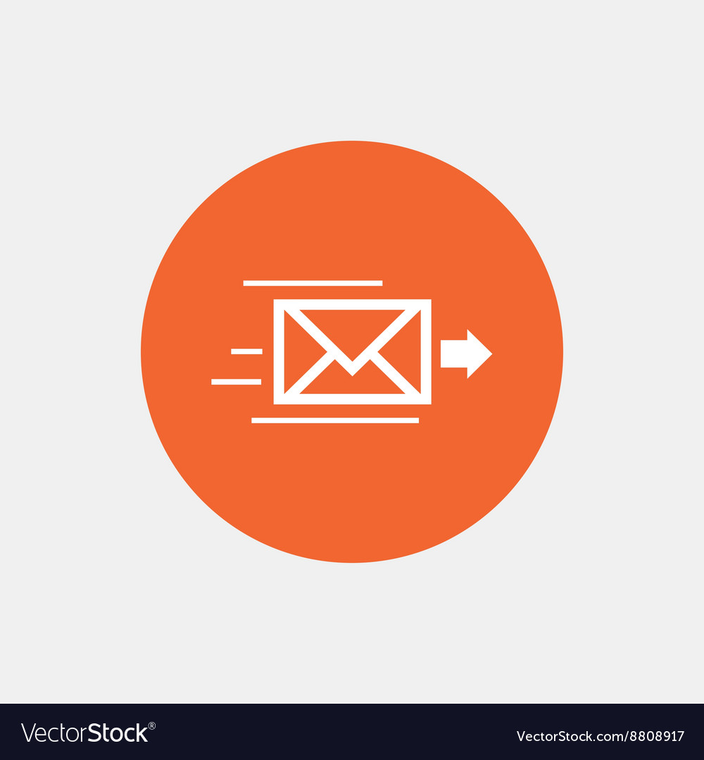 Mail delivery icon envelope symbol message Vector Image